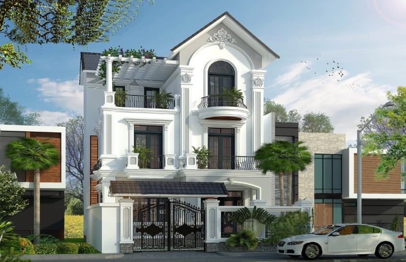 Thiết kế và thi công trọn gói công trình biệt thự hiện đại, tân cổ điển