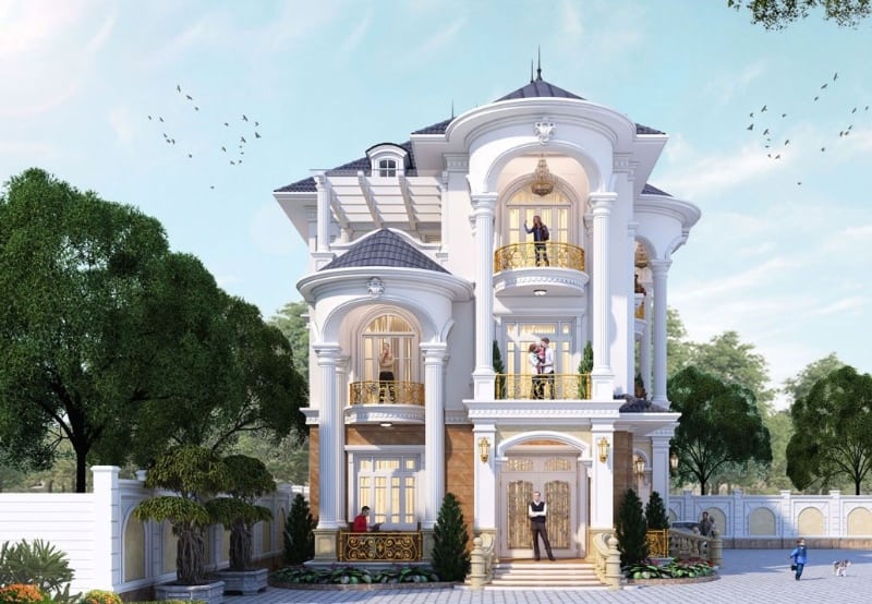 Thiết kế và thi công trọn gói công trình biệt thự hiện đại, tân cổ điển