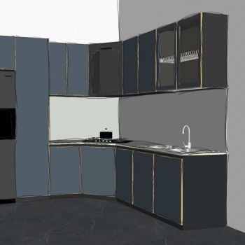 Thiết kế không gian tủ bếp